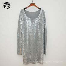 High Quality Snake Silver women sweater dress long sweaters women